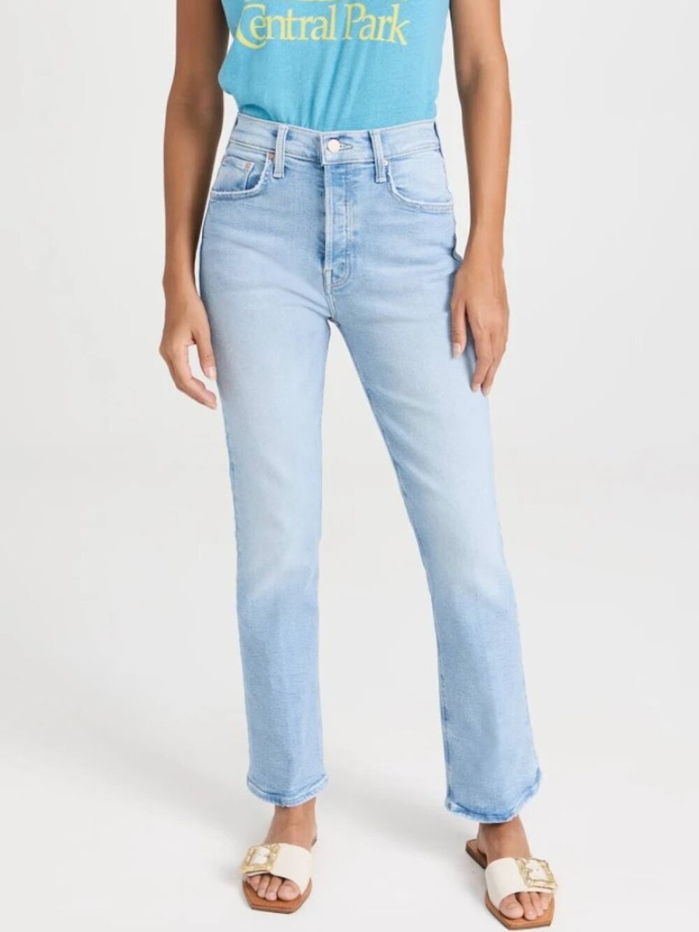 Mother Denim The Tripper Ankle Flare Stretch Jeans In Cat Caddy